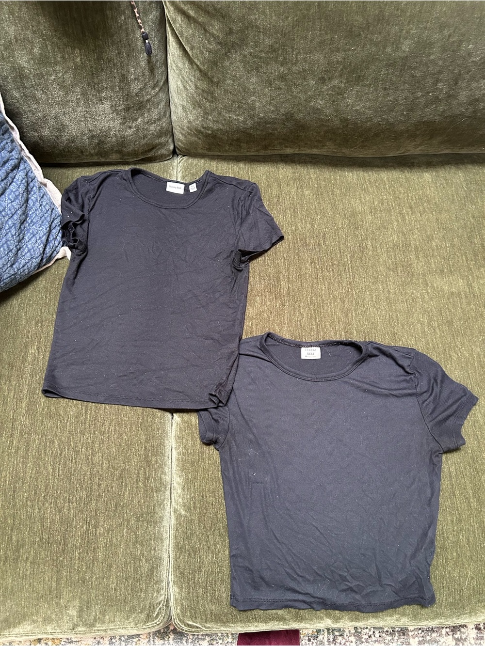 Sunday Best Black Short Sleeve Tees - Set of 2